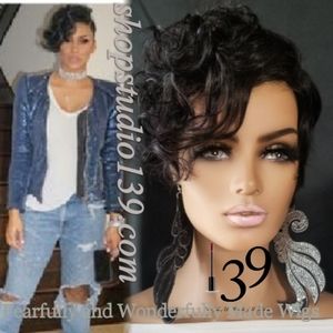100%human hair pixie wig